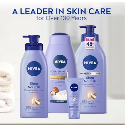 NIVEA Smooth Daily Moisture Body Lotion, Shea Butter, 16.9 oz (Pack of 2)