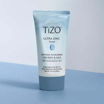 TIZO Ultra Zinc Body & Face Sunscreen Tinted SPF 40, 3.5 oz Avelisse