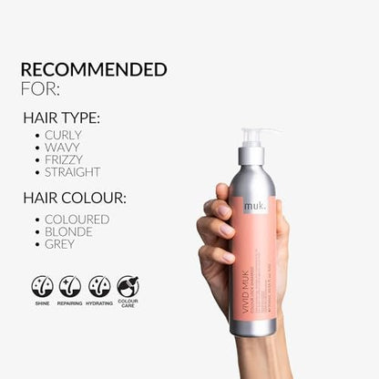 MUK. Vivid Colour Lock Shampoo - Color Care with UV Protection for All Hair Types, 300ml