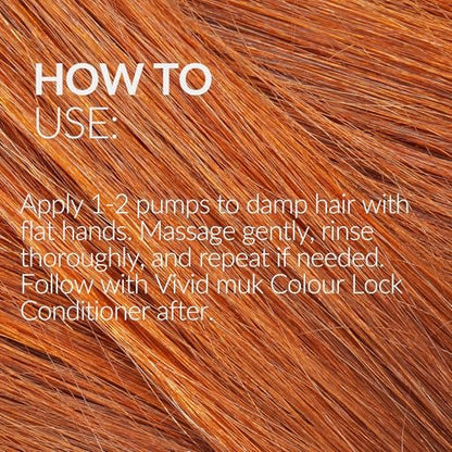 MUK. Vivid Colour Lock Shampoo - Color Care with UV Protection for All Hair Types, 300ml