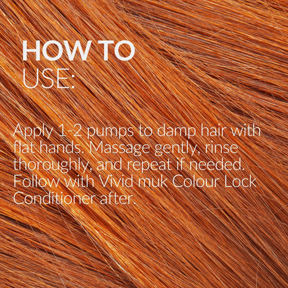 MUK. Vivid Colour Lock Shampoo - Color Care with UV Protection for All Hair Types, 300ml