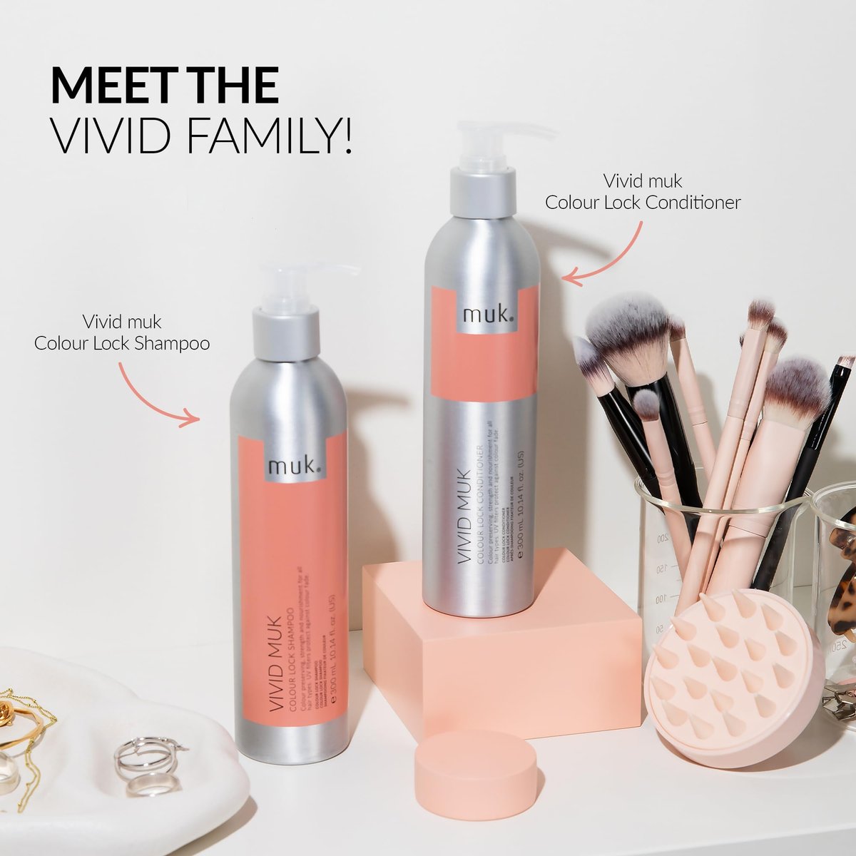 MUK. Vivid Colour Lock Shampoo - Color Care with UV Protection for All Hair Types, 300ml - görsel 11