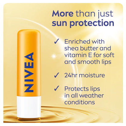 NIVEA Sun Caring Lip Balm Sticks SPF 30 Duo – Convenient Stick Format: Easy to apply on the go, no mess, and – Image 3
