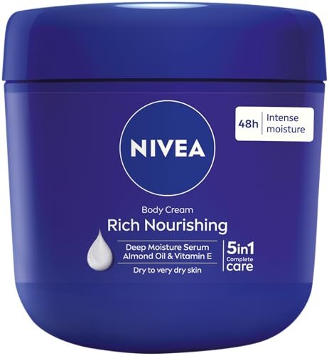 NIVEA Rich Nourishing Body Cream for Dry Skin with Almond Oil, 13.53 Fl Oz Avelisse