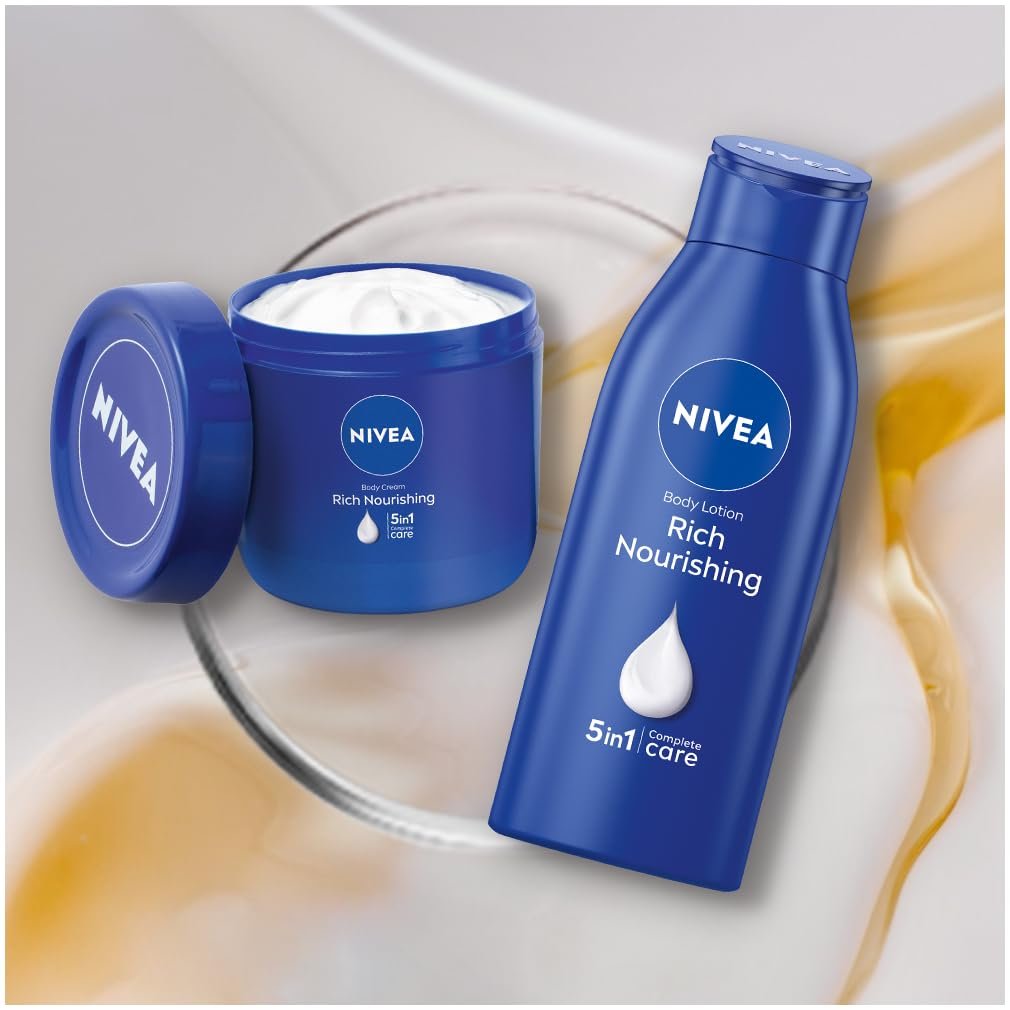 NIVEA Rich Nourishing Body Cream for Dry Skin with Almond Oil, 13.53 Fl Oz Avelisse