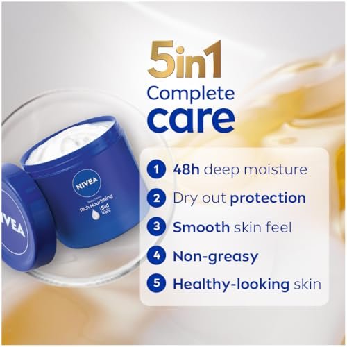 NIVEA Rich Nourishing Body Cream for Dry Skin with Almond Oil, 13.53 Fl Oz Avelisse