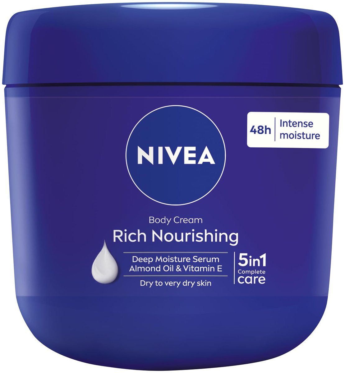 NIVEA Rich Nourishing Body Cream for Dry Skin with Almond Oil, 13.53 Fl Oz Avelisse