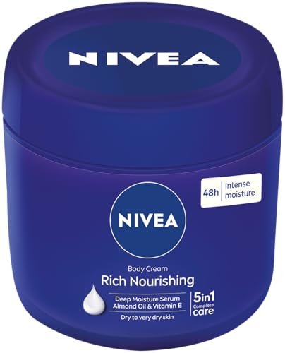 NIVEA Rich Nourishing Body Cream for Dry Skin with Almond Oil, 13.53 Fl Oz Avelisse