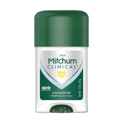 Mitchum Men Clinical Soft Solid Antiperspirant Deodorant, Unscented, 1.6 oz Avelisse