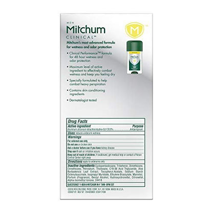 Mitchum Men Clinical Soft Solid Antiperspirant Deodorant, Unscented, 1.6 oz Avelisse