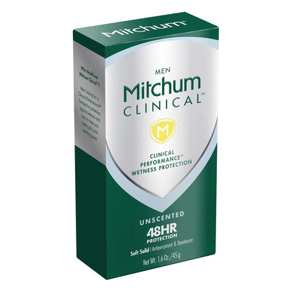 Mitchum Men Clinical Soft Solid Antiperspirant Deodorant, Unscented, 1.6 oz Avelisse