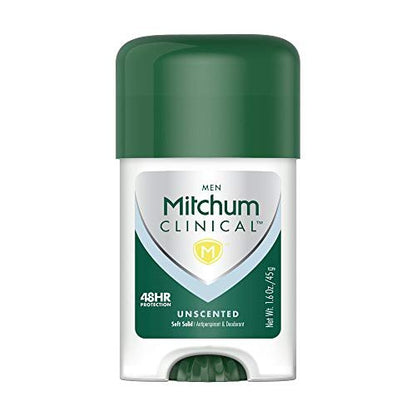 Mitchum Men Clinical Soft Solid Antiperspirant Deodorant, Unscented, 1.6 oz Avelisse