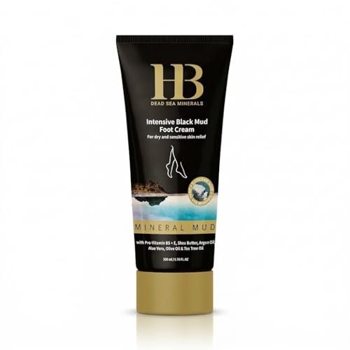 Black Mud Foot Cream Moisturizer 200ml – Intensive Hydrating Foot Care with Dead Sea Minerals for Dry Feet, Soft Skin & Comfort Repair - görsel 2