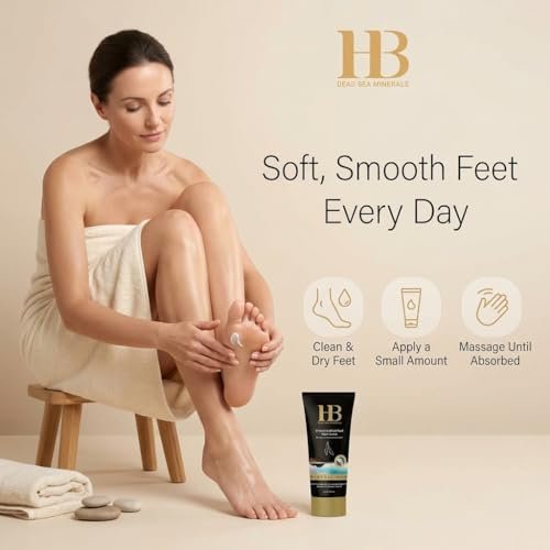 Black Mud Foot Cream Moisturizer 200ml – Intensive Hydrating Foot Care with Dead Sea Minerals for Dry Feet, Soft Skin & Comfort Repair - görsel 8