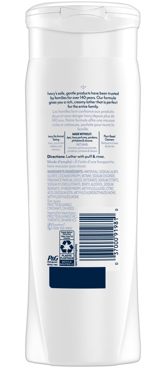 Ivory Original Body Wash 12 oz (Pack of 3) – Gentle Clean for Sensitive Skin Avelisse