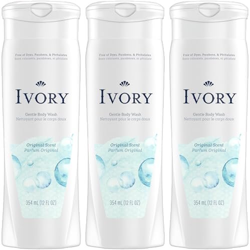 Ivory Original Body Wash 12 oz (Pack of 3) – Gentle Clean for Sensitive Skin Avelisse