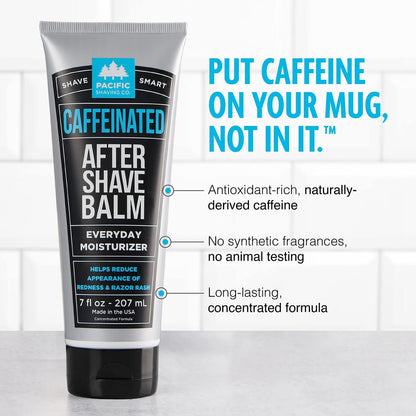 Pacific Shaving Company Caffeinated Shaving Cream & Aftershave Set – Antioxidant + Caffeine Enriched Shave Kit for Men (3.4 oz, 2 Pack) Avelisse