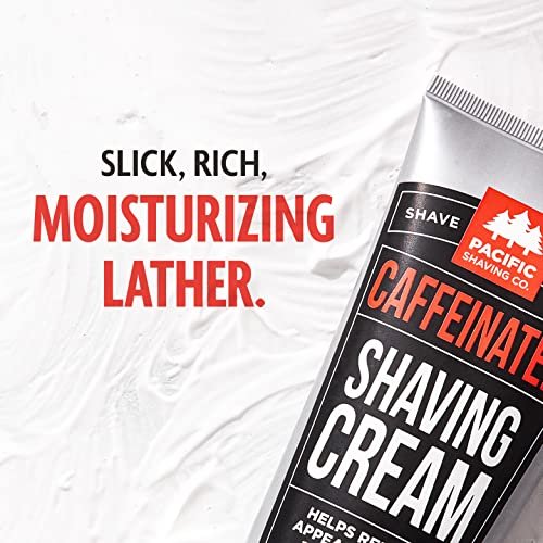 Pacific Shaving Company Caffeinated Shaving Cream & Aftershave Set – Antioxidant + Caffeine Enriched Shave Kit for Men (3.4 oz, 2 Pack) Avelisse