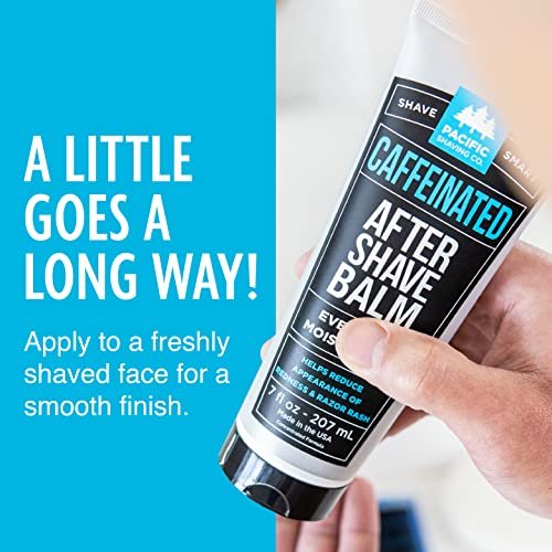 Pacific Shaving Company Caffeinated Shaving Cream & Aftershave Set – Antioxidant + Caffeine Enriched Shave Kit for Men (3.4 oz, 2 Pack) Avelisse