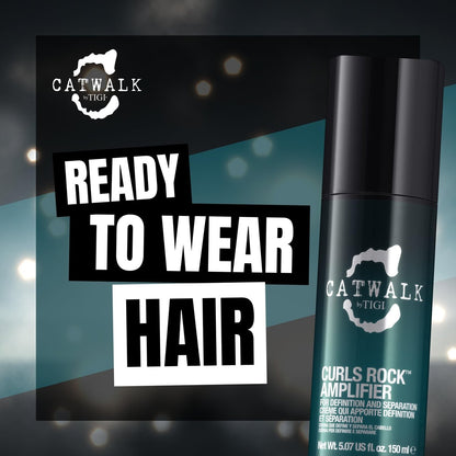 TIGI Catwalk Curls Rock Amplifier Shaping Cream 2-Pack – Curl Cream for Wavy & Curly Hair, Flexible Hold, Frizz Control, Anti-Humidity, 5.07 oz Each Avelisse