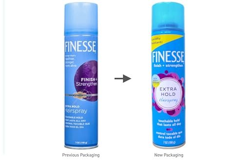 Finesse Extra Hold Hairspray with Active Proteins - Touchable All-Day Control, Humidity Resistant, 7 oz (Pack of 2) Avelisse