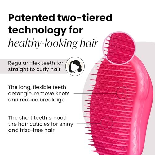 Tangle Teezer Original Detangling Brush - Pink Fizz | For Dry & Wet Hair, All Regular Hair Types Avelisse