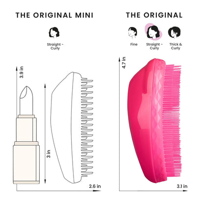 Tangle Teezer Original Detangling Brush - Pink Fizz | For Dry & Wet Hair, All Regular Hair Types Avelisse