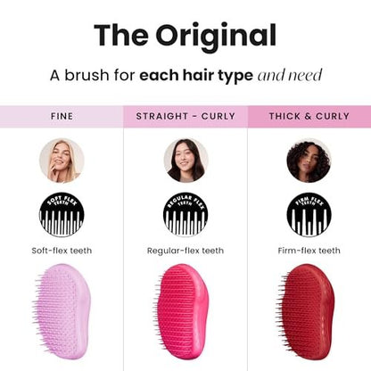 Tangle Teezer Original Detangling Brush - Pink Fizz | For Dry & Wet Hair, All Regular Hair Types Avelisse