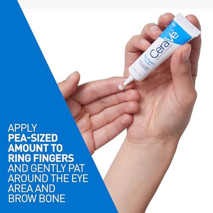 CeraVe Eye Repair Cream – Under Eye Cream for Puffiness & Dark Circles with Hyaluronic Acid, Niacinamide & Marine Botanical Complex, Oil-Free & Ophthalmologist Tested, 0.5 oz Avelisse