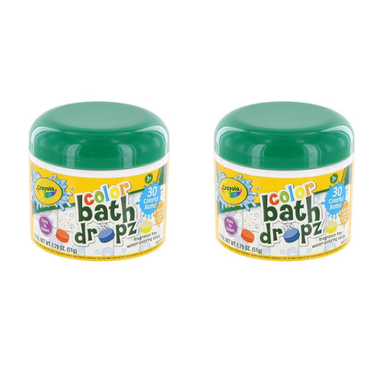 Crayola Bath Dropz – 45 Tablets (Pack of 2) – Colorful Bath Bombs for Kids Avelisse