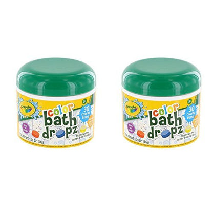 Crayola Bath Dropz – 45 Tablets (Pack of 2) – Colorful Bath Bombs for Kids Avelisse