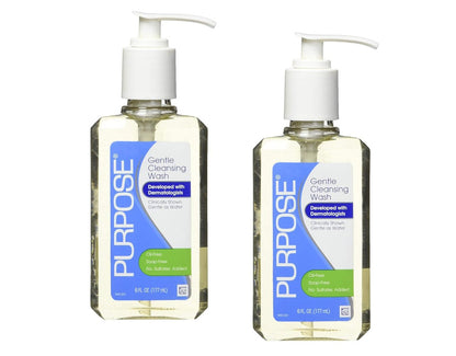 Purpose Gentle Cleansing Wash for All Skin Types, 6 fl oz (Pack of 2) – Mild Face & Body Cleanser Removes Dirt, Oil & Makeup Without Over-Drying