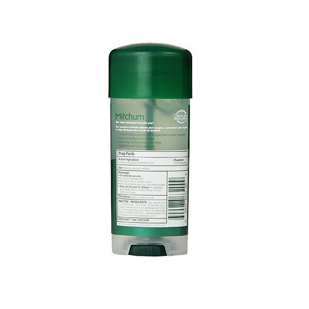 Mitchum Advanced Control Unscented Gel Antiperspirant & Deodorant, 3.4 oz (Pack of 5) Avelisse