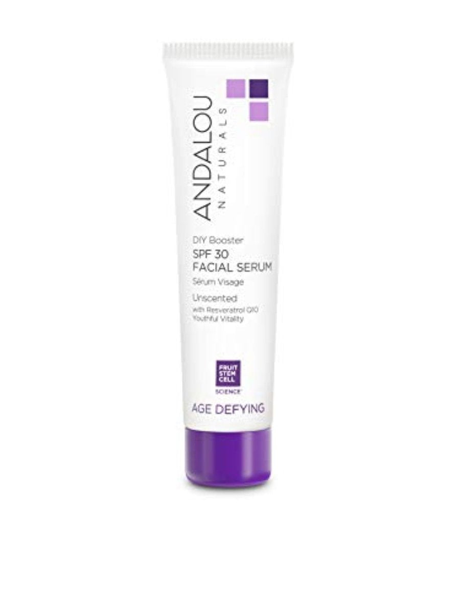 Andalou Naturals DIY Booster SPF 30 Facial Serum Unscented – Anti-Aging Sunscreen for Dry Skin, 2 Fl Oz - görsel 1