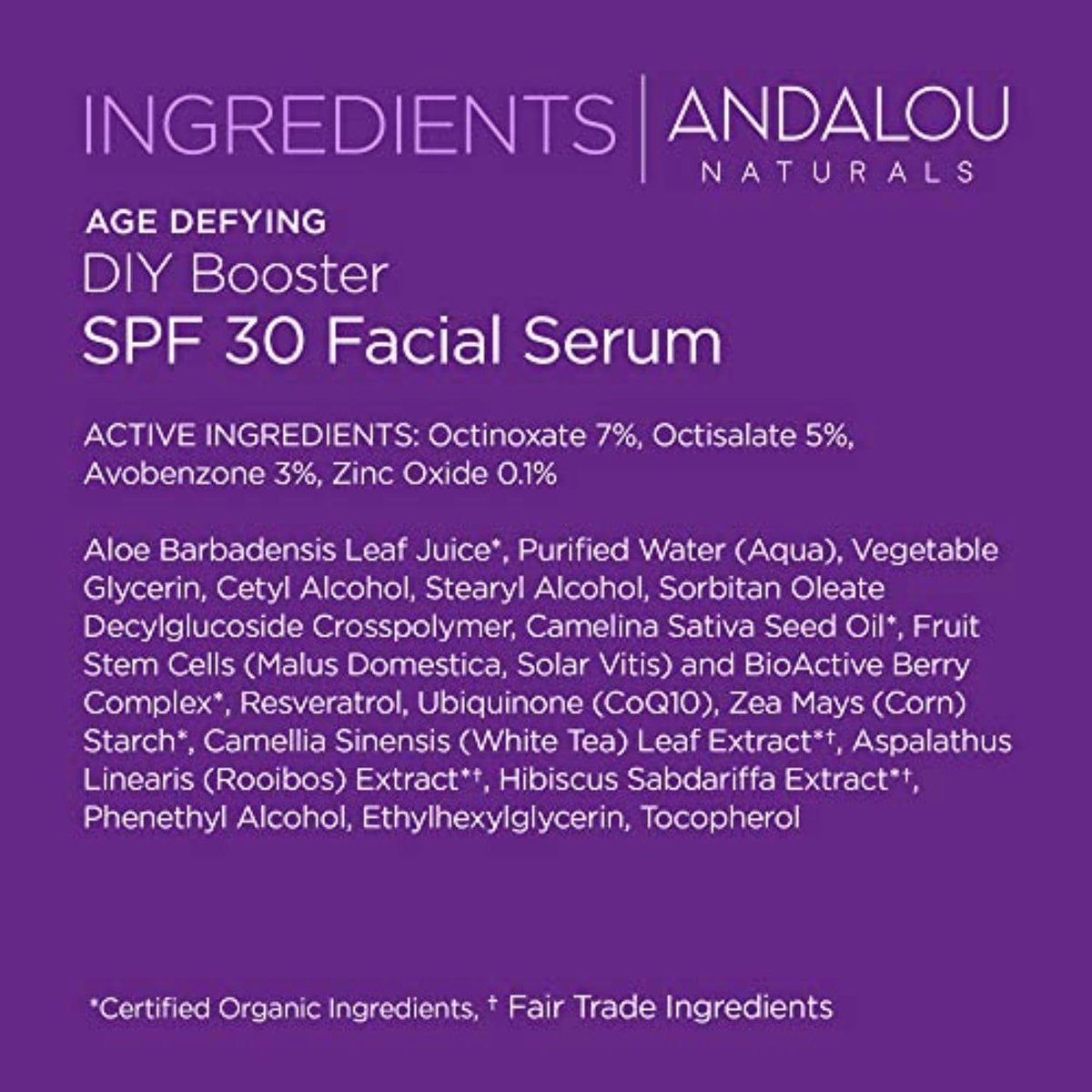 Andalou Naturals DIY Booster SPF 30 Facial Serum Unscented – Anti-Aging Sunscreen for Dry Skin, 2 Fl Oz - görsel 11