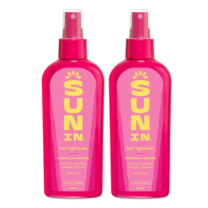 Sun In Hair Lightener Tropical Breeze - Alcohol-Free with Aloe, Chamomile & Flaxseed (4.7 fl oz, Pack of 2) Avelisse