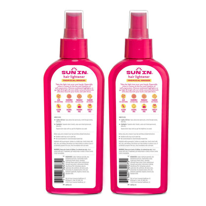 Sun In Hair Lightener Tropical Breeze - Alcohol-Free with Aloe, Chamomile & Flaxseed (4.7 fl oz, Pack of 2) Avelisse