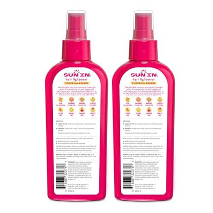 Sun In Hair Lightener Tropical Breeze - Alcohol-Free with Aloe, Chamomile & Flaxseed (4.7 fl oz, Pack of 2) Avelisse