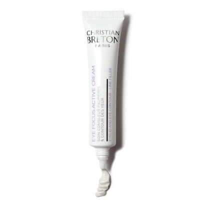 Christian Breton Eye Focus Active Cream - Deeply Hydrating Under Eye Cream with Squalane & Vitamin E - Ophthalmologist Tested, Made in France - 10 ml / 0.34 oz