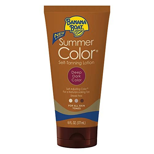 Banana Boat Summer Color Self-Tanning Lotion, Deep Dark Color for All Skin Tones, 6 oz - görsel 1