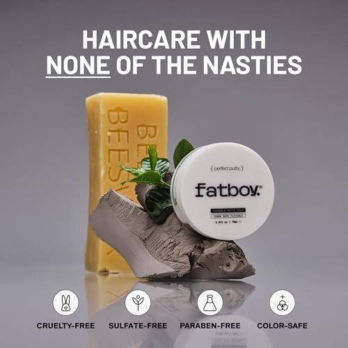 Fatboy Hair Perfect Putty - Medium Hold Styling Clay for Volume & Texture, Matte Finish, 2.6 oz - görsel 4