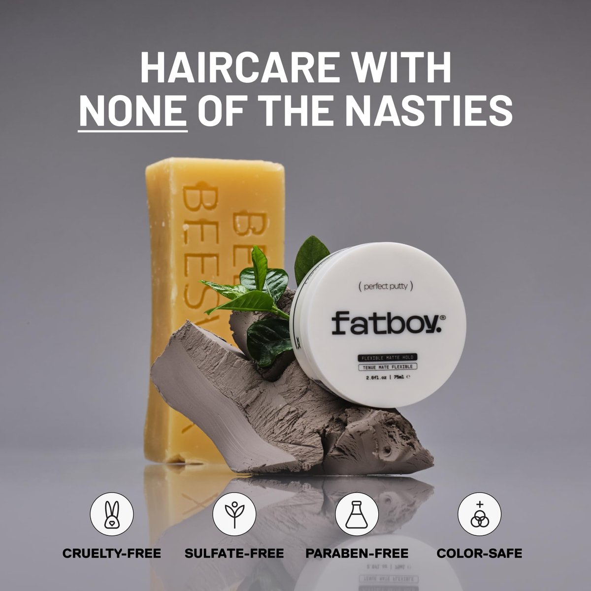 Fatboy Hair Perfect Putty - Medium Hold Styling Clay for Volume & Texture, Matte Finish, 2.6 oz - görsel 3