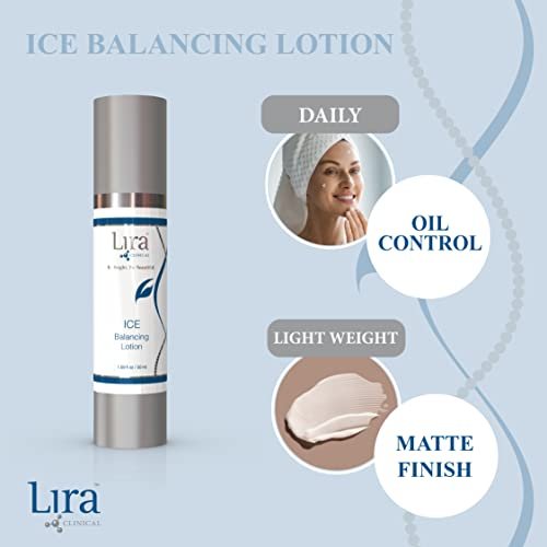 Lira Clinical ICE Balancing Lotion - Lightweight Oil Control Moisturizer with Niacinamide & Salicylic Acid - Soothing Facial Hydrator for Oily & Combination Skin - 50 ml Avelisse