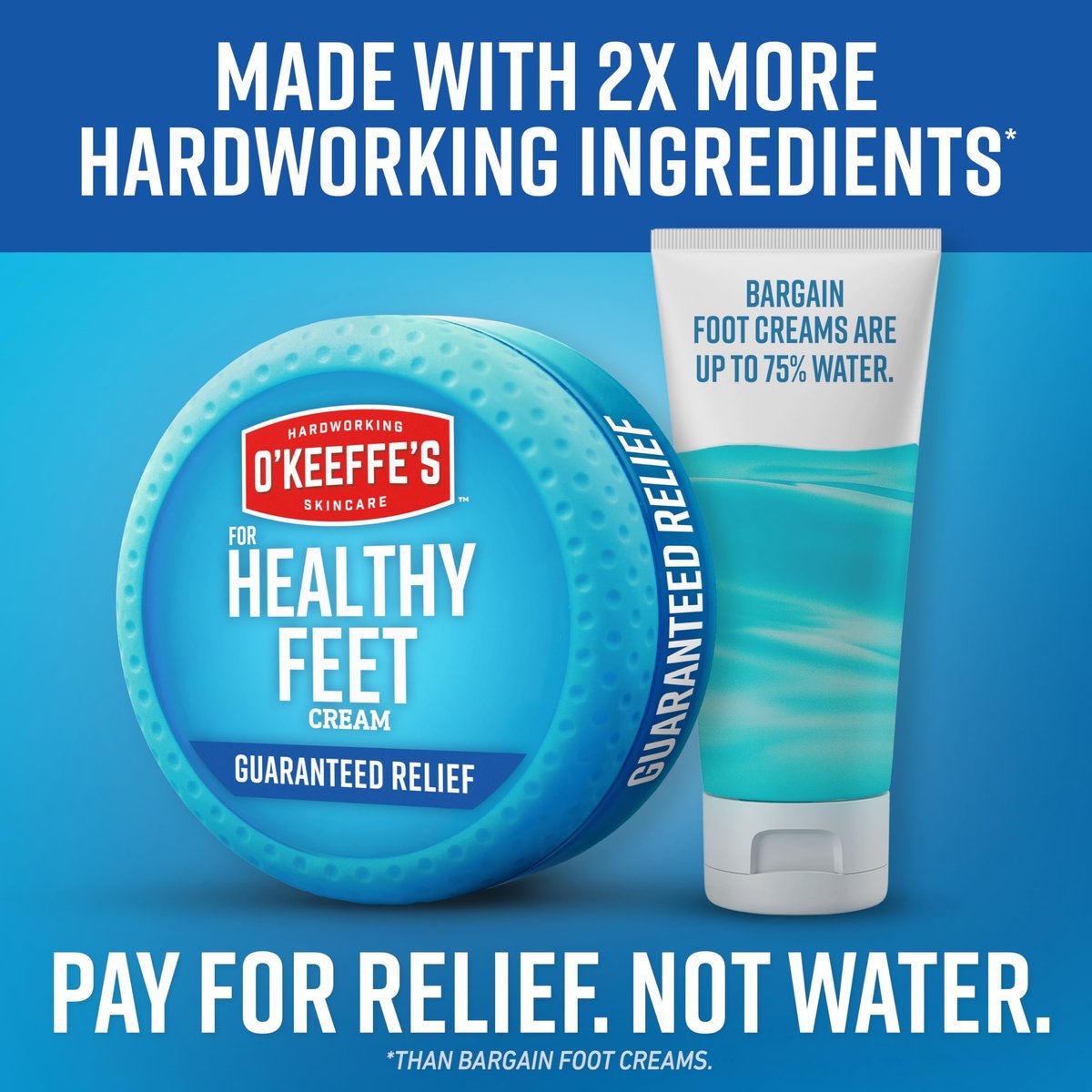 O'Keeffe's for Healthy Feet Foot Cream - 3.2 oz Jar (2 Pack) - Guaranteed Relief for Extremely Cracked, Dry Feet - görsel 9