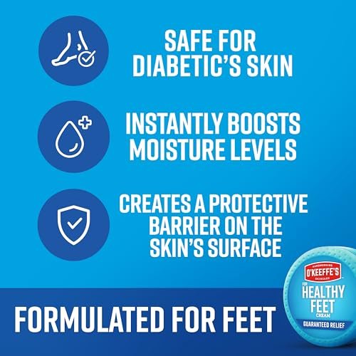 O'Keeffe's for Healthy Feet Foot Cream - 3.2 oz Jar (2 Pack) - Guaranteed Relief for Extremely Cracked, Dry Feet - görsel 6