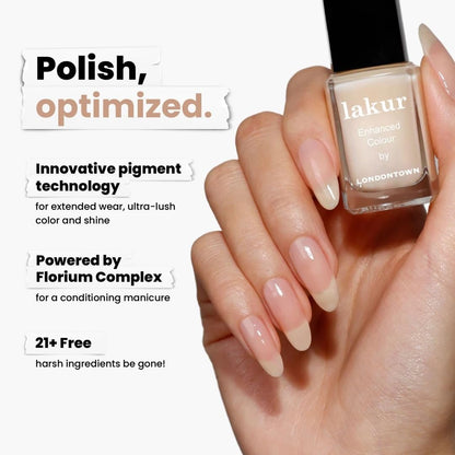 LONDONTOWN Lakur Nail Polish - Cheerio | 21+ Free Non-Toxic Vegan Nail Color, Long-Lasting & Chip-Resistant, Strengthens & Hydrates Nails, 0.4 Fl Oz Avelisse