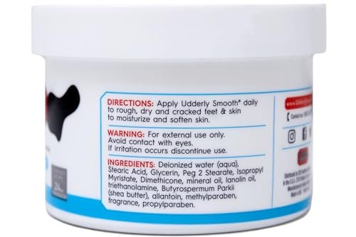 Udderly Smooth Foot Cream with Shea Butter - 8 oz Intensive Moisturizer for Dry, Cracked Feet - görsel 8