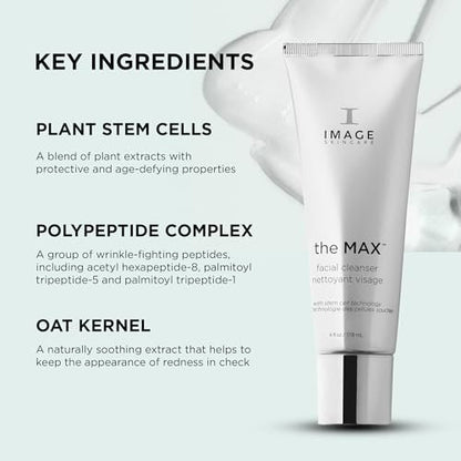 IMAGE Skincare the MAX Facial Cleanser – Silky Face Wash with Peptides for Youthful Looking Skin, 4 fl oz Avelisse