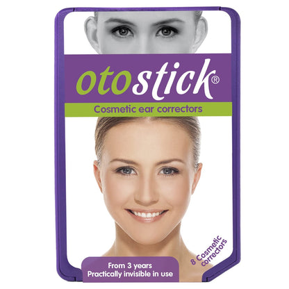Otostick Cosmetic Discreet Protruding Ear Corrector – 8 Count, Clear, Transparent, Non-Surgical Ear Pinning for Ages 3+ Avelisse