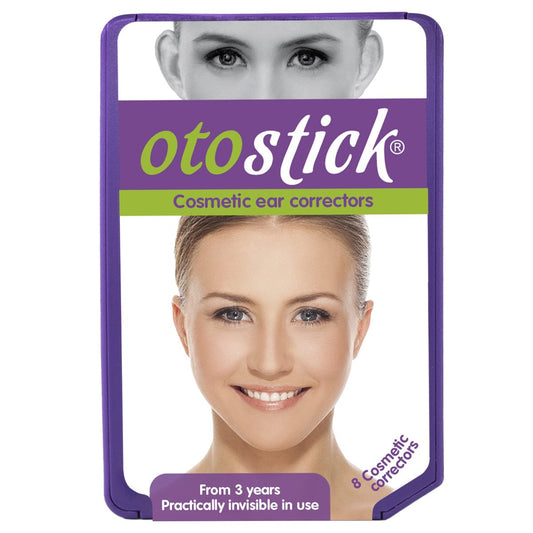 Otostick Cosmetic Discreet Protruding Ear Corrector – 8 Count, Clear, Transparent, Non-Surgical Ear Pinning for Ages 3+ Avelisse